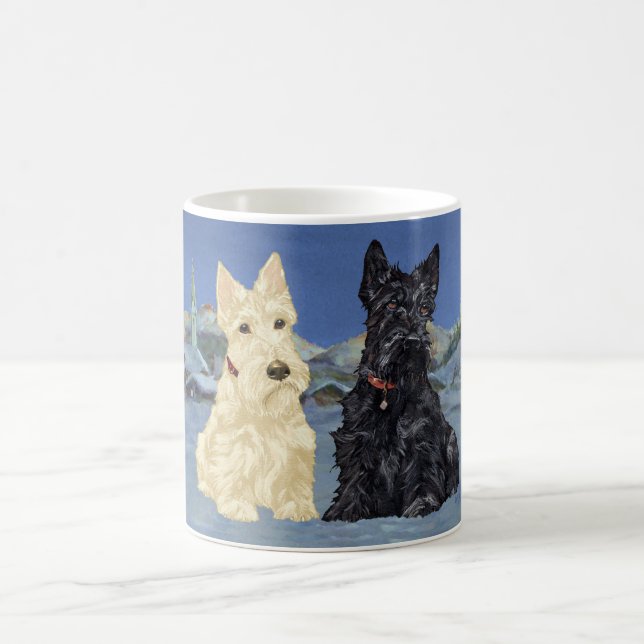 Wheaten Black Scottish Christmas Kaffeetasse (Mittel)