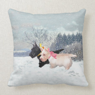 Wheaten Black Scottish Christmas Kissen