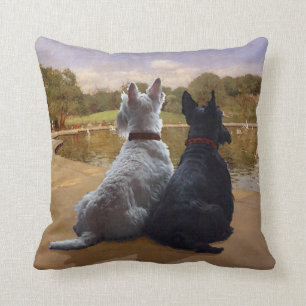 Wheaten & Black Scottish Terrier Pillow Kissen