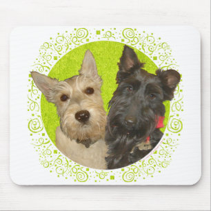 Wheaten & Black Scottish Terriers Mousepad