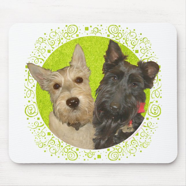 Wheaten & Black Scottish Terriers Mousepad (Vorne)