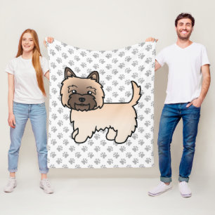 Wheaten Cairn Terrier Niedlich Cartoon Dog Fleecedecke