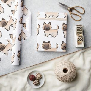 Wheaten Cairn Terrier Niedlich Cartoon Dog Muster Geschenkpapier