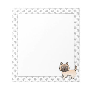 Wheaten Cairn Terrier Niedlich Cartoon Dog Notizblock