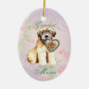 Wheaten Heart Mama Keramik Ornament