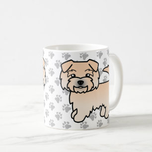 Wheaten Norfolk Terrier Cartoon Hund & Pfoten Kaffeetasse