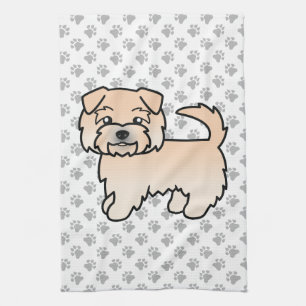 Wheaten Norfolk Terrier Niedlich Cartoon Dog Geschirrtuch
