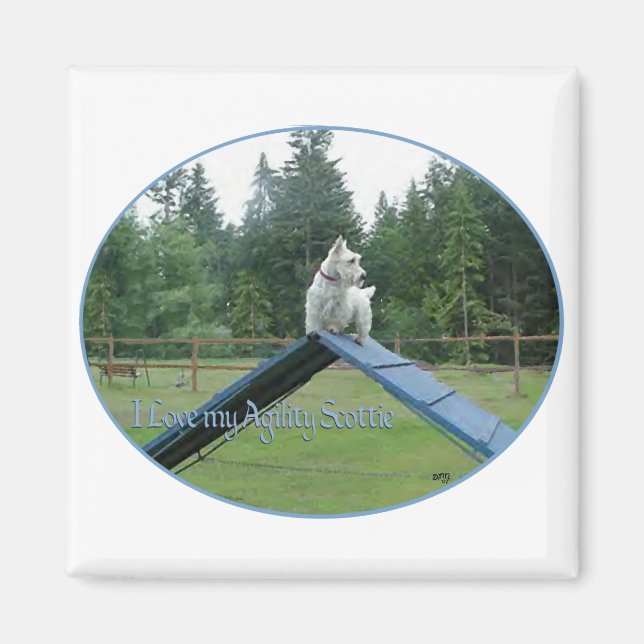 Wheaten Scottie Agility Magnet (Vorne)