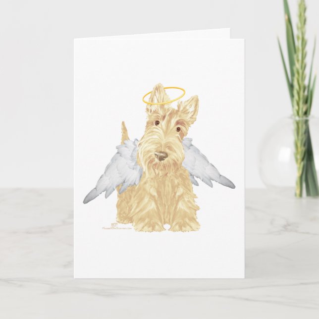Wheaten Scottie Angel Karte (Vorderseite)