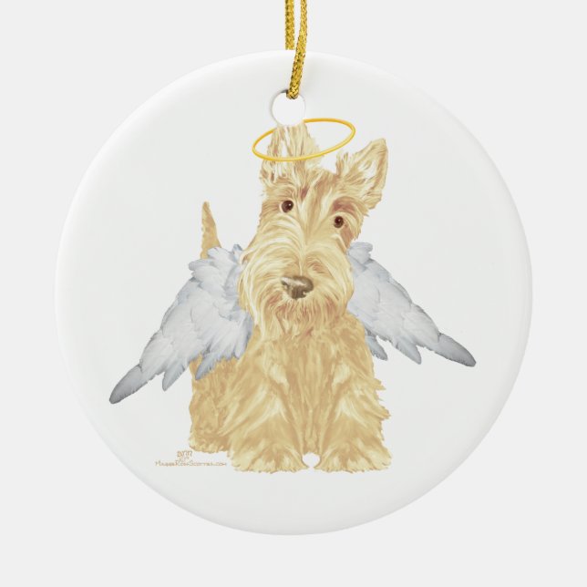 Wheaten Scottie Angel Keramikornament (Vorne)