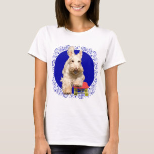 Wheaten Scottie auf einem Skateboard T-Shirt
