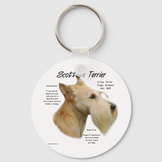 Wheaten Scottie History Schlüsselanhänger (Vorderseite)