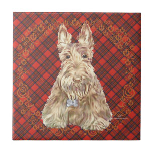 Wheaten Scottie Tartan Fliese