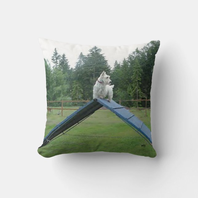 Wheaten Scottish Terrier Agility Pillow Kissen (Vorderseite)