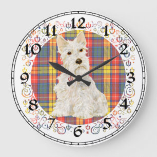 Wheaten Scottish Terrier Clock Große Wanduhr