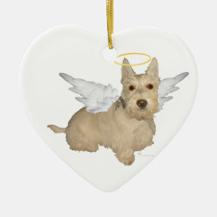 Wheaten Scottish Terrier Engel Ornament