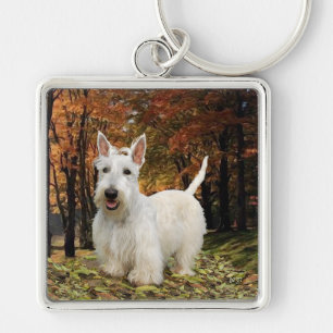 Wheaten Scottish Terrier Herbst Schlüsselanhänger