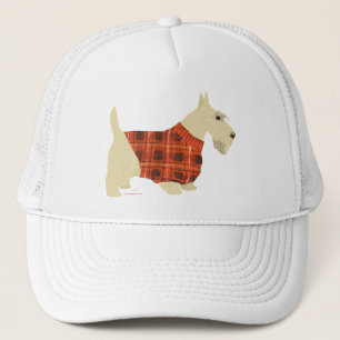 Wheaten Scottish-Terrier-Strickjacke Truckerkappe