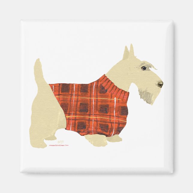 Wheaten Scottish Terrier Sweater Magnet (Vorne)