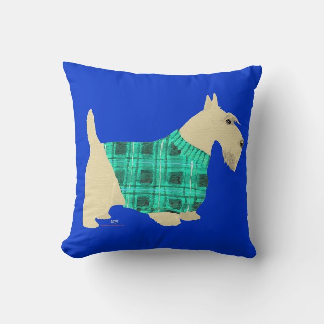 Wheaten Scottish Terrier Sweater Pillow Kissen (Vorderseite)