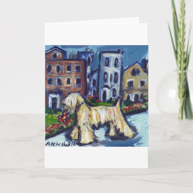 wheaten Stadt-Hund Karte (Vorderseite)