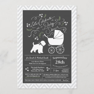 Wheaten Terrier Baby Shower Gender Neutral Einladung