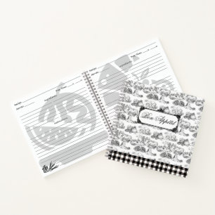 WHEATEN Terrier Black Toile Bon Appétit Rezept Notizbuch