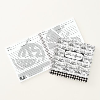 WHEATEN Terrier Black Toile Bon Appétit Rezept Notizbuch