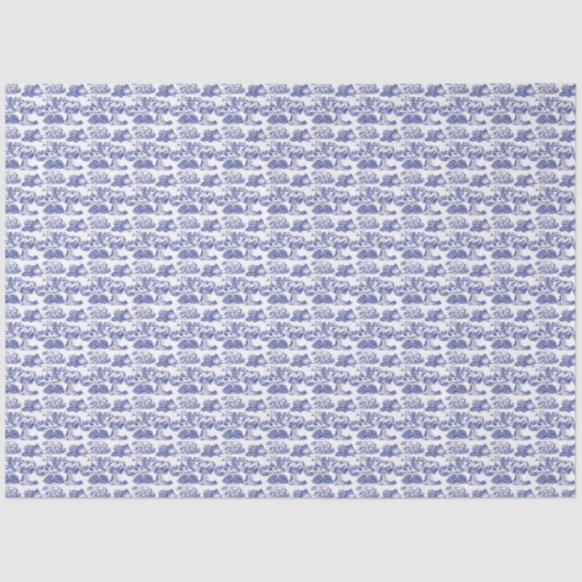 WHEATEN Terrier Blue Toile Seidenpapier (Vorderseite)