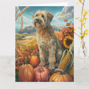 Wheaten Terrier Dog Herbsternte Erntedank Karte