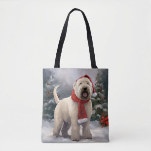 Wheaten Terrier Dog im Schnee Weihnachten