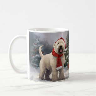 Wheaten Terrier Dog im Schnee Weihnachten Kaffeetasse