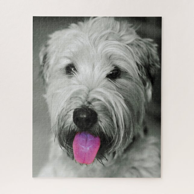 Wheaten Terrier Dog Jigsaws. Puzzle (Vertikal)