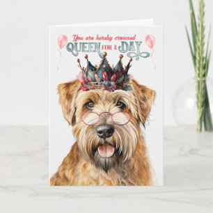 Wheaten Terrier Dog Queen Day Funny Birthday Karte