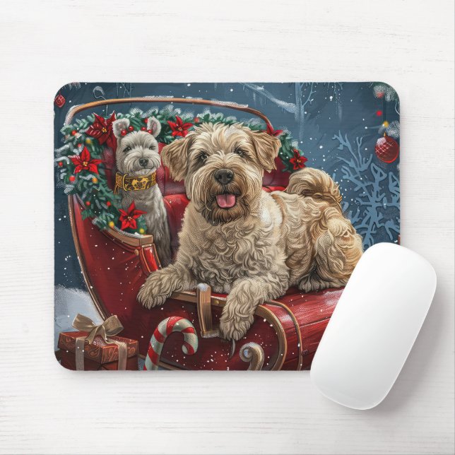 Wheaten Terrier Dog Weihnachtsfest Mousepad (Mit Mouse)
