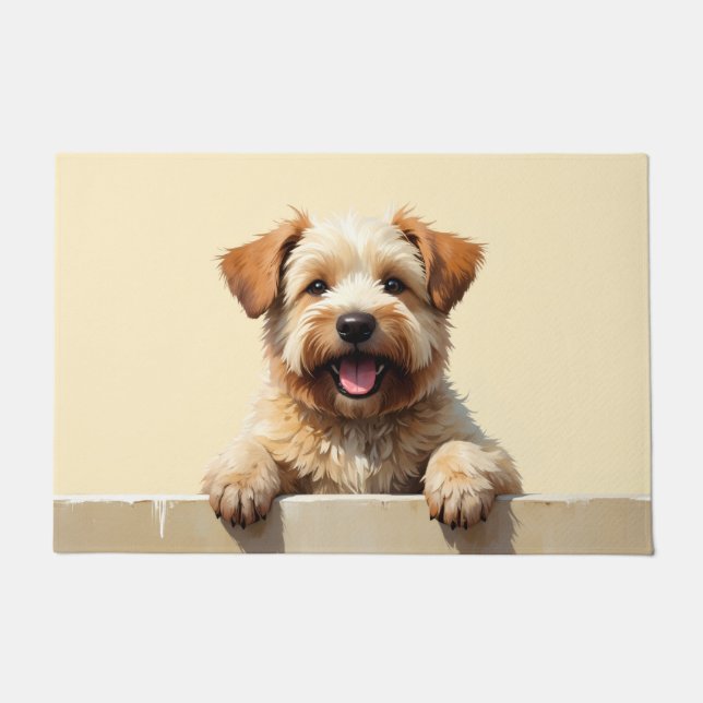 Wheaten Terrier Fußmatten Kunst Fußmatte (Vorderseite)