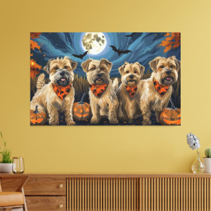 Wheaten Terrier Halloween Spooky Leinwanddruck