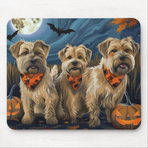 Wheaten Terrier Halloween Spooky Mousepad