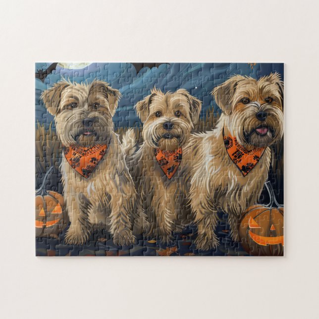 Wheaten Terrier Halloween Spooky Puzzle (Horizontal)