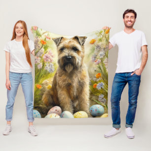 Wheaten Terrier Hund mit Ostereiern Feiertag Fleecedecke