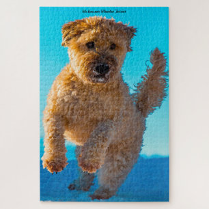 Wheaten Terrier Hund Puzzles. Puzzle Spiel
