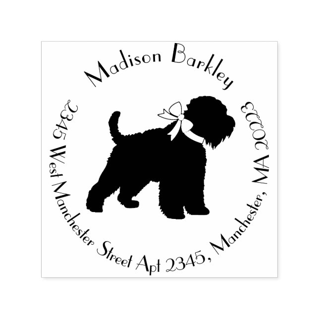 Wheaten Terrier Hund Silhouette Permastempel (Design)
