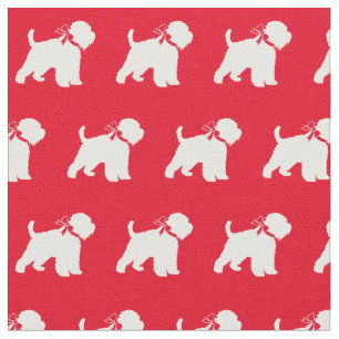 Wheaten Terrier Hund Silhouette Red Stoff