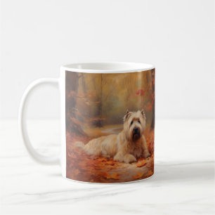 Wheaten Terrier im Herbst Leaves Inspiriert Kaffeetasse