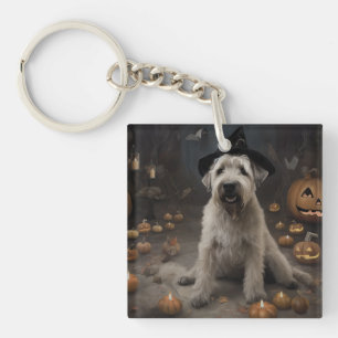 Wheaten Terrier Kürbisse Halloween Gruselig Schlüsselanhänger
