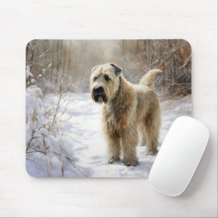 Wheaten Terrier Lass es schneien Weihnachten Mousepad