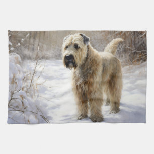Wheaten Terrier Let It Snow Weihnachten Geschirrtuch