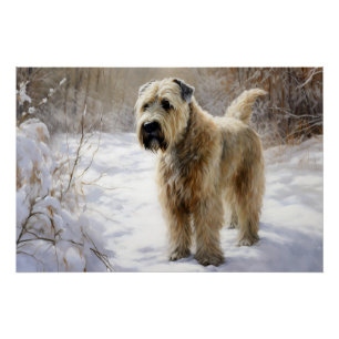 Wheaten Terrier Let It Snow Weihnachten Poster