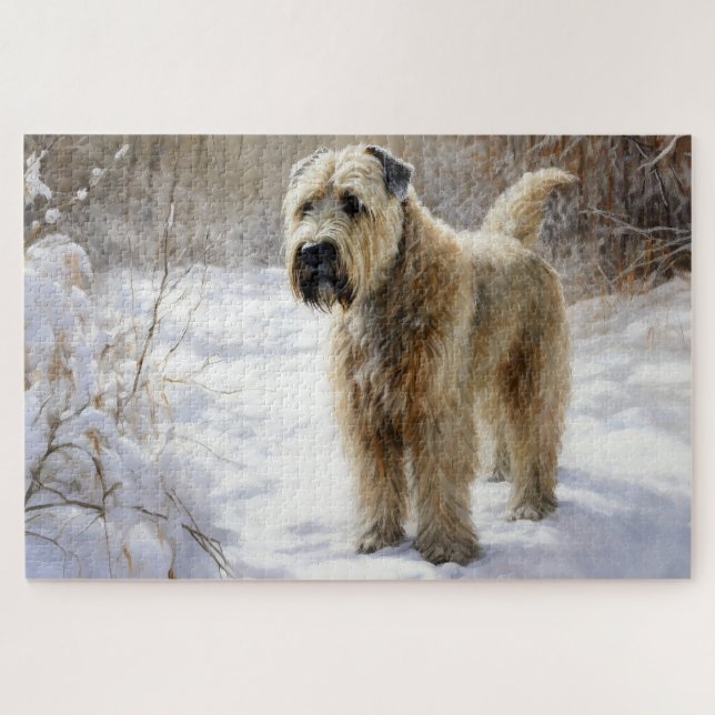 Wheaten Terrier Let It Snow Weihnachten Puzzle (Horizontal)