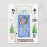 Wheaten Terrier Moving Announccard